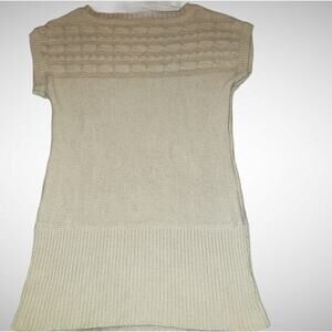 Take Out Longline Sweater cream cable knit sz M